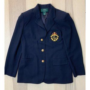 Vintage Ralph Lauren Navy Wool Blazer
